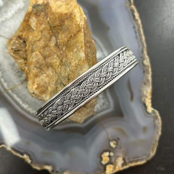 Sterling Silver Flexible & Adjustable Braided Fashion Bracelet For Women main image 9